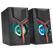 Акустическая система 2.0 Qumo TRON AS007, 10 ВТ, объемное звучание, RGb подсветка, USB/Jack 3,5мм