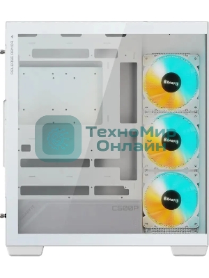 Компьютерный корпус Gigabyte GB-C500PI ST белый без БП ATX 3x120мм 6x140мм 2xUSB 3.0 1xUSB3.1 audio bott PSU