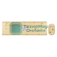 Комплект клавиатура+мышь Smartbuy 105AG беспроводной, USB, 1200 DPI, желтый