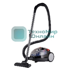 Пылесос Hyundai HYV-C3077 черный, 380/2000 Вт, уборка сухая, пылесборник контейнер 1.5 л