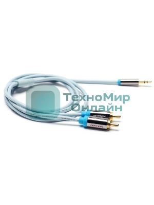 Кабель Vention аудио Jack 3,5 мм M/2RCA M - 3 м черный