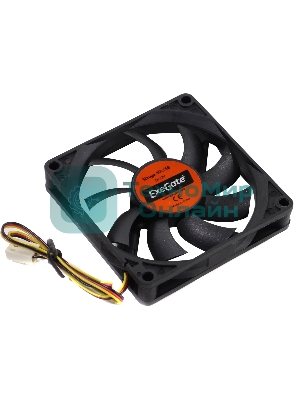Вентилятор для корпуса ExeGate EX08015S3P черный, 80 мм, 2000 об/мин, 20.5 дБ, 3 pin