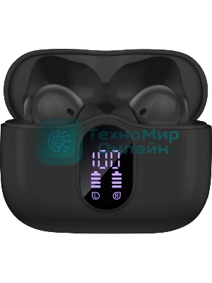Наушники TWS SVEN E-315B черный, внутриканальные, Bluetooth, сенсорное управление, до 5 ч