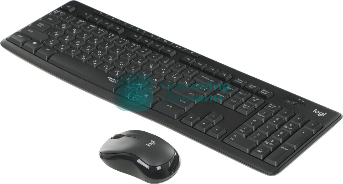 Комплект клавиатура+мышь Logitech MK295 беспроводной, USB, чёрный