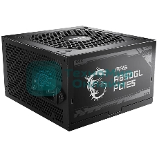 Блок питания MSI MAG A850GL PCIE5, 850W, 80 PLUS Gold, полностью модульный, ATX 3.0, PCIE5