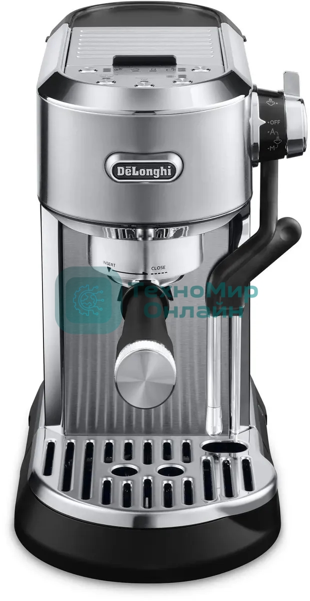 Кофеварка рожковая DeLonghi EC950.M (0132106249) серебристый, исп. кофе - молотый/чалды, 1.6 л, 1450 Вт, 15 бар