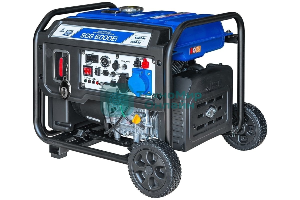 Электрогенератор бензиновый инверторный ТСС SGG 6000Ei, 6.5 кВт, 73 дБ, 50 кг