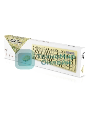 Комплект клавиатура+мышь Smartbuy 105AG беспроводной, USB, 1200 DPI, желтый