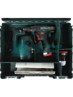 Дрель-шуруповерт аккумуляторная Metabo PowerMaxx SB 600385500, Аккумуляторный, 10,8В, Ударная