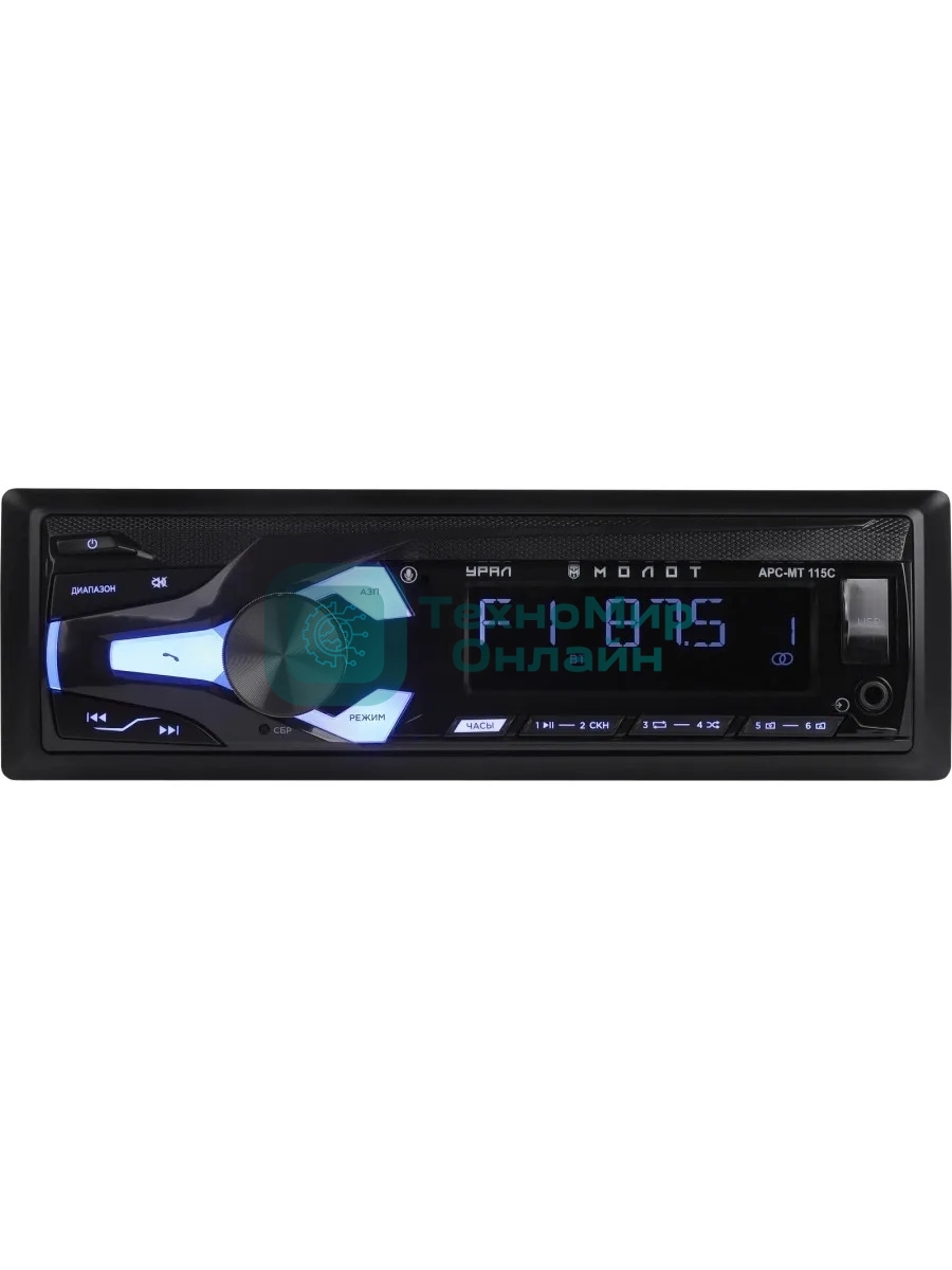 Автомагнитола URAL МОЛОТ АРС-МТ 115С, 1 DIN, Bluetooth, USB Type-A, AUX