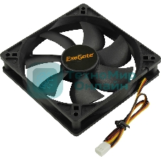 Вентилятор для корпуса ExeGate EX12025S3P черный, 120 мм, 1500 об/мин, 24 дБ, 3 pin