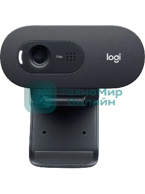 Веб-камера Logitech C505e 1280x720, 30 кадр/с, USB Type-A, микрофон (шумоподавление), автоосвещение, универсальное крепление