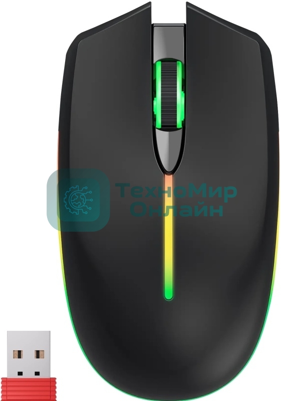 Мышь беспроводная Defender Fusion MM-283 черный, 3200 dpi, радиоканал, Bluetooth, USB, кнопки - 4