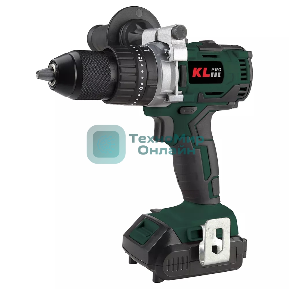 Дрель-шуруповерт Klpro KLDM18B-20, 18 В, 2 Ач, 40 Нм, щеточный, ударный