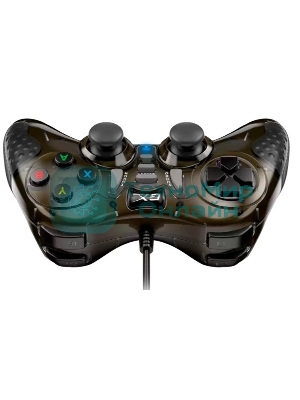 Геймпад проводной Genius GX-19UV/для ПК и PlayStation3, PlayStation4/19 кнопок/2 вибромотора/2 мини-джойстика/кабель1.8м/темно-медный (31610003400)