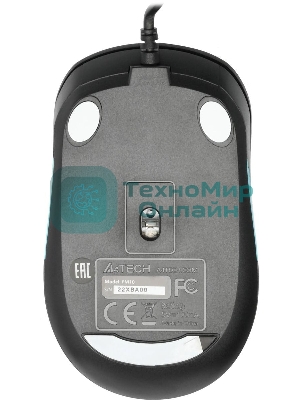 Мышь проводная A4Tech Fstyler FM10 черный/синий, 1600 dpi, USB, кнопки - 4