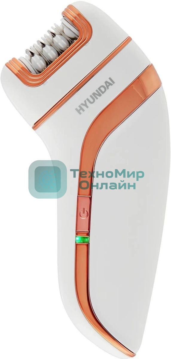 Эпилятор Hyundai H-EP9020 скор.:2 насад.:3 от аккум. белый/бежевый