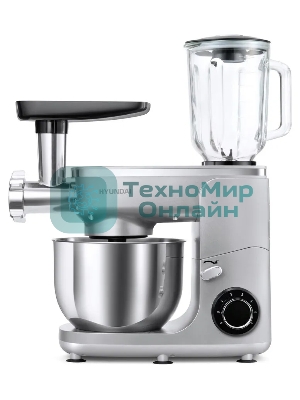 Кухонная машина Hyundai HYM-S7651 планетар.вращ. 1400Вт серебристый