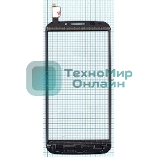 Сенсорное стекло (тачскрин) для Alcatel Pop S7 7045Y, черное