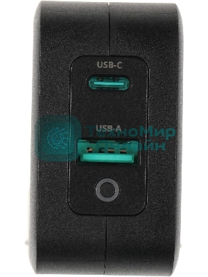 Блок питания TopON TOP-GaN-65WB автоматический 65W 5V-20V 3.25A 2xUSB от бытовой электросети LED индикатор