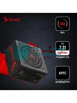 Блок питания Bloody BD-PS550B, 550Вт, 80 PLUS Bronze, 120мм, черный