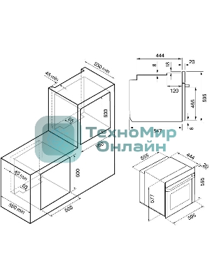 Духовой шкаф электрический Krona ELEMENT 60 BL черный