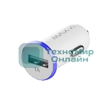 Автомобильное зарядное устройство Maxvi CCM-101WB USB 1А бело-синий