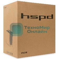 Компьютерный корпус без блока питания Case HSPD M211, Mesh Mini-tower, Black, TG, 0.7 SPCC, no fans,mATX, mITX, 175/330/150мм, 2x2.5