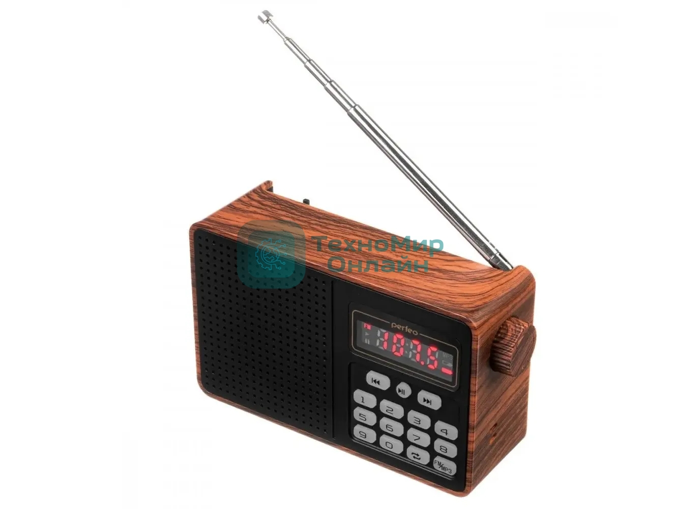 Радиоприемник PERFEO (PF_D0574) ALPINIST , коричневый