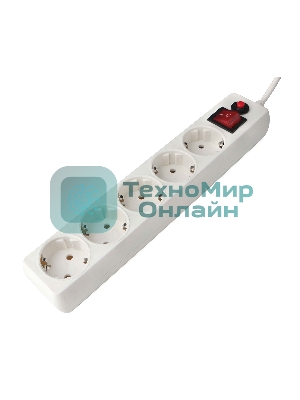 Сетевой фильтр Гарнизон EHLW-2 5р 10А 3 м белый