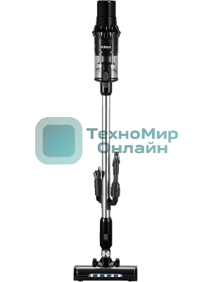 Пылесос вертикальный Kitfort КТ-5284 черный, питание от аккумулятора, 130 Вт, пылесборник 0,6 л