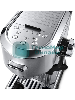 Кофеварка рожковая DeLonghi EC950.M (0132106249) серебристый, исп. кофе - молотый/чалды, 1.6 л, 1450 Вт, 15 бар