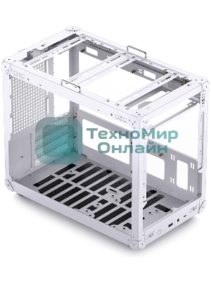Компьютерный корпус без блока питания JONSBO C6 MAX Handle, Mini-Tower, TG, no fan, 1xUSB-A 3.0 + 1xUSB-C 3.1, mATX, mITX белый