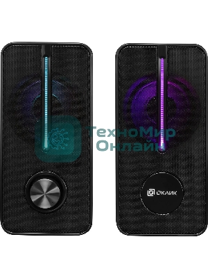 Акустическая система Оклик OK-120U 2.0 черный 6Вт