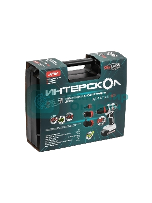 Дрель-шуруповерт аккумуляторная бесщеточная ИНТЕРСКОЛ КОМБИ ДА-13/18В 50 (2 АКБ 2 А·ч и ЗУ, кейс)