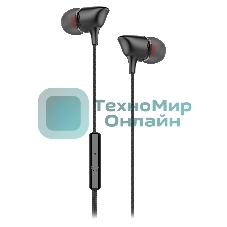 Проводные наушники Olmio Joy черный, внутриканальные, Jack 3.5 мм, микрофон