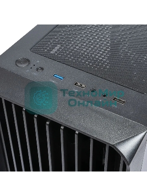 Компьютерный корпус Minitower mATX Eurocase 00-01003411 M205 4ARGb черный без БП закаленное стекло USB 3.0