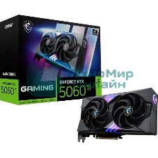 Видеокарта MSI RTX 5060 Ti 16G GAMING, NVIDIA RTX 5060 Ti, 16 ГБ GDDR7, 128 бит, PCI-e 5.0, 1xHDMI, 3xDP, 2587 МГц