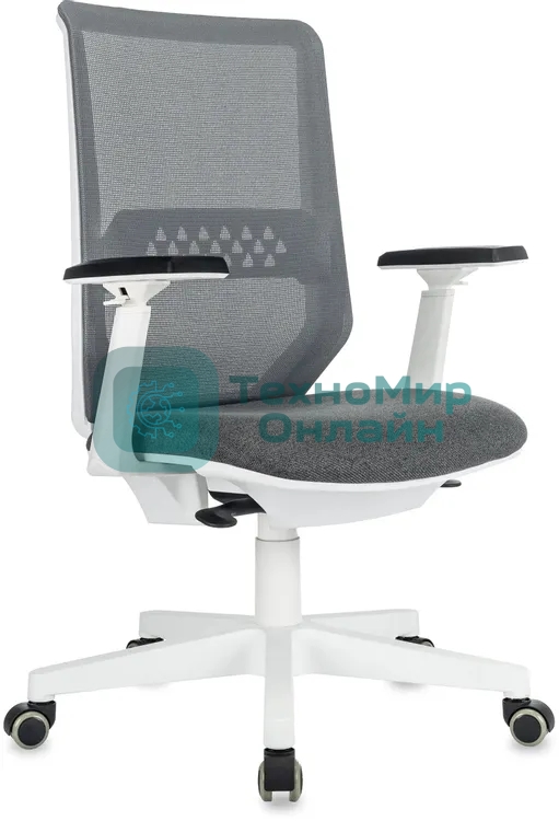 Кресло эргономичное Бюрократ MC-W611N серый TW SQU GR сетка/ткань крестов. пластик пластик белый