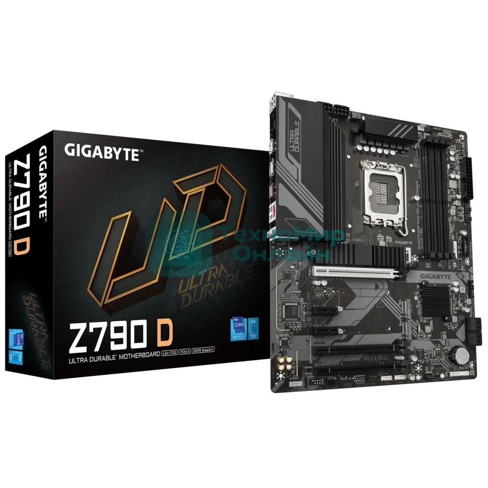 Материнская плата Gigabyte Z790 D, LGA 1700, Intel Z790, 4xDDR5, 4xSATA, 3xM.2, 1xPCI-E 3.0 x1, 1xPCI-E 4.0 x4, 1xPCI-E 5.0 x16, 1xHDMI, 1xDP, 1x 2.5Gb LAN, 4xUSB-A 2.0, 4xUSB-A 3.2 Gen 1, 1xUSB 3.2 Gen 2, 7.1, ATX
