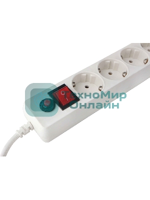 Сетевой фильтр Гарнизон EHLW-2 5р 10А 3 м белый