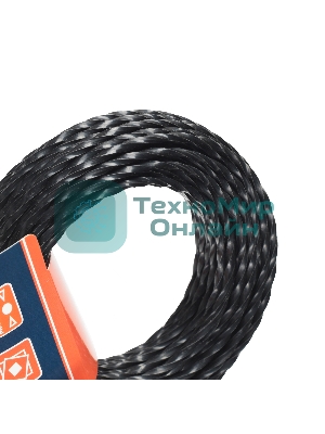 Леска PATRIOT D 2,4 мм L 12 м (скрученный квадрат, черный) 240-12-5, картонный подвес