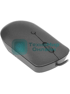 Мышь проводная Lenovo 540 темно-серый, 2400 dpi, USB-C, кнопки - 4