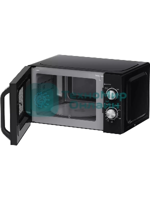 Микроволновая печь Haier HMB-MM208BA черный/серебристый, 20 л, 800 Вт, переключатели - поворотный механизм