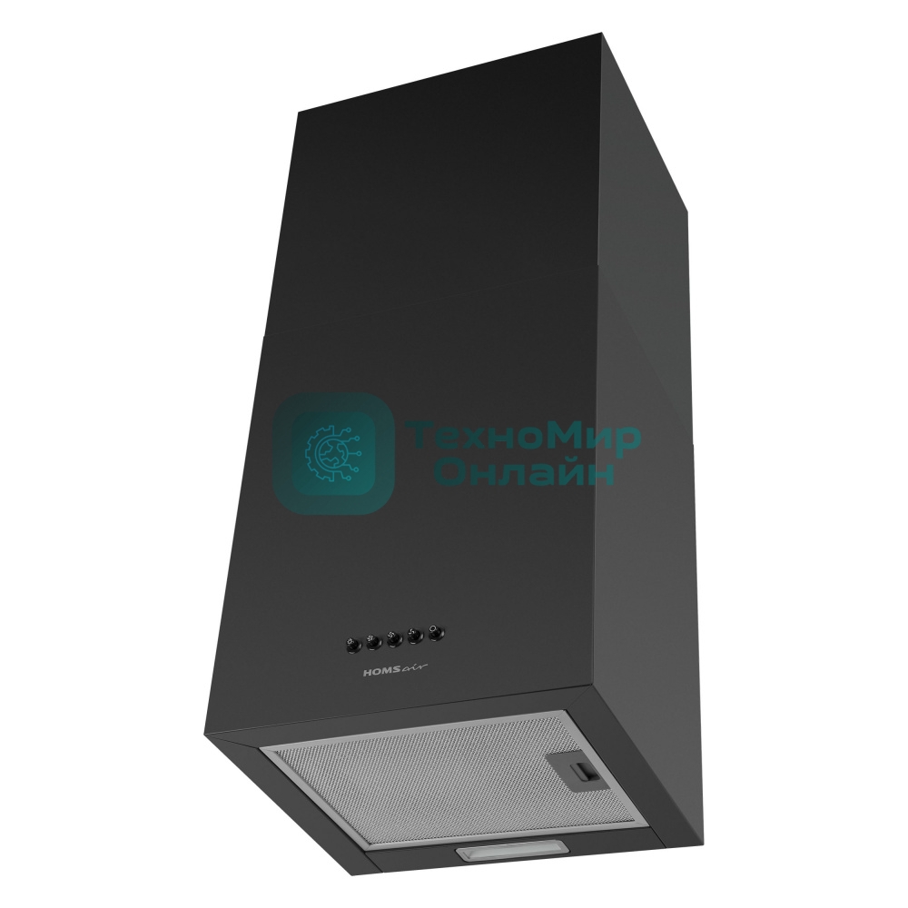 Вытяжка пристенная HOMSair Phlox Push 40 черный, 40 см, 700 куб. м/ч, 54 дБ