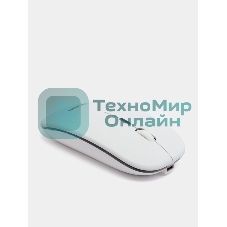 Мышь беспроводная OLMIO WM-21 белый, бесшумная, 3 кнопки с подсветкой, 1600 dpi