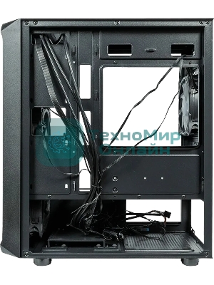 Компьютерный корпус Minitower mATX Eurocase 00-01003411 M205 4ARGb черный без БП закаленное стекло USB 3.0