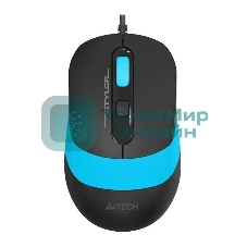 Мышь проводная A4Tech Fstyler FM10 черный/синий, 1600 dpi, USB, кнопки - 4