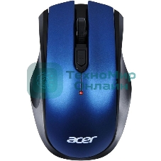 Мышь беспроводная Acer OMR031 черный/синий, 1600 dpi, радиоканал, USB, кнопки - 4