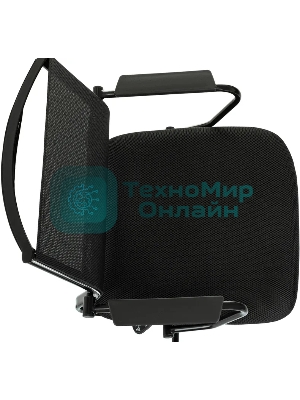 Кресло Бюрократ CH Balance-Low черный экокожа низк.спин. крестов. металл